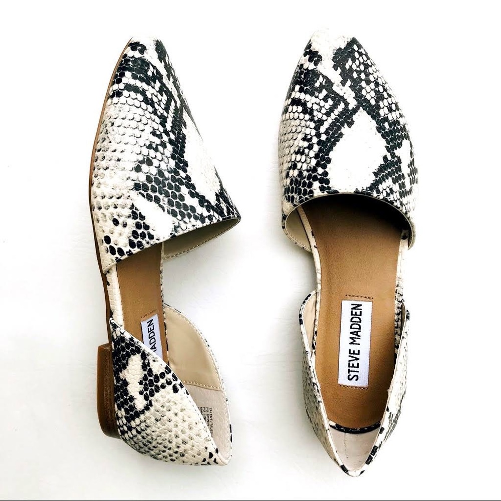 Steve Madden Talent Flat Snakeskin